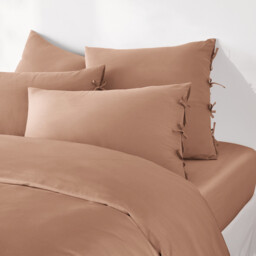 Scenario Plain Cotton Pillowcase with Tie Fastening - thumbnail 3