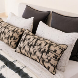 Enyo Embroidered Cotton/Linen Cushion Cover - thumbnail 2