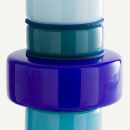 Maveo Blown Glass Vase with 5 Rings H32cm - thumbnail 4