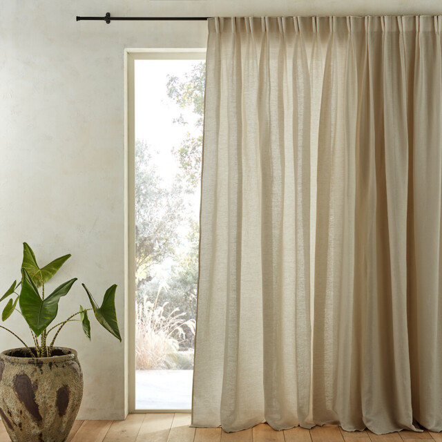 Colin Linen Flemish Pleated Curtain - image 1