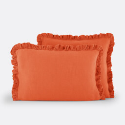 Kumla Plain Cotton Muslin Pillowcase - thumbnail 1