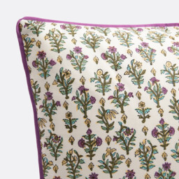 Shandira Block Print Cotton Cushion Cover - thumbnail 4