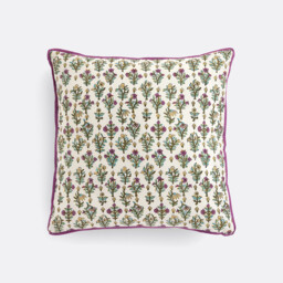 Shandira Block Print Cotton Cushion Cover - thumbnail 1