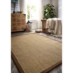 Herringbone Border Sisal Rug - thumbnail 1