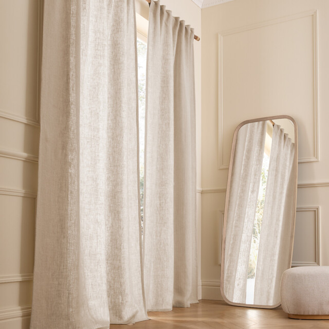 Cedal Heavyweight Linen Curtain with Concealed Tab Top Header - image 1