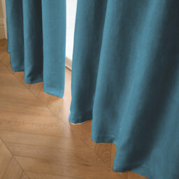 Private Washed Linen Curtain with Leather Tab Top Header - thumbnail 2
