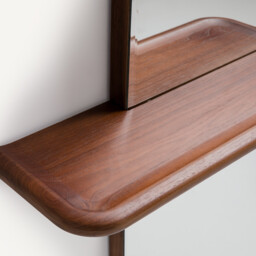 Nella Asymmetric Mirror with Walnut Shelf H170cm - thumbnail 4