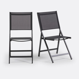 Set of 2 Zory Aluminium Folding Chairs