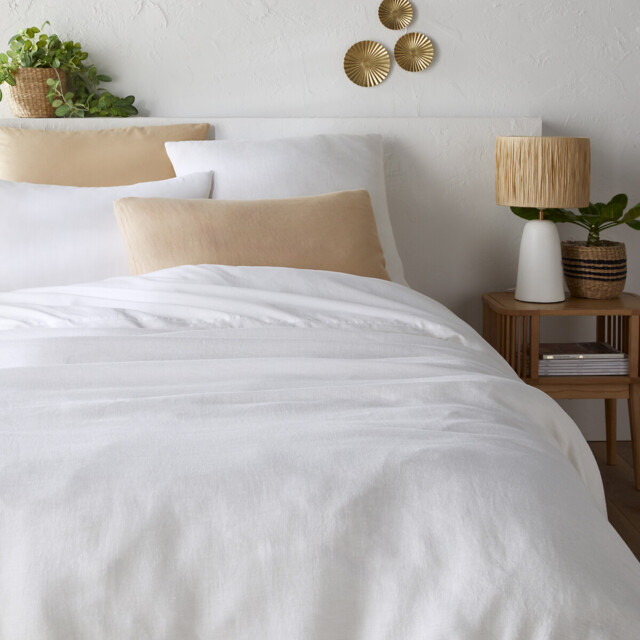 Annaba Two-Sided Washed Linen & Cotton Duvet Cover - image 1