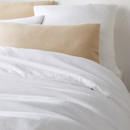 Annaba Two-Sided Washed Linen & Cotton Duvet Cover - thumbnail 3