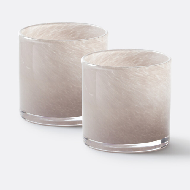 Set of 2 Iva Tealight Holders in Coloured Glass - image 1