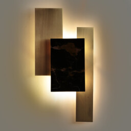Portson Contemporary Marble & Brass Wall Light - thumbnail 3