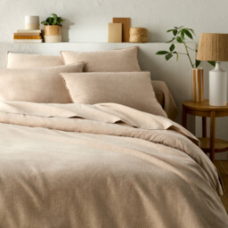 Clara Chambray Cotton Flannel Duvet Cover - thumbnail 1