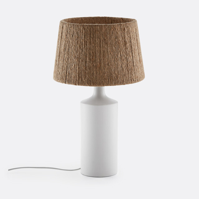 Yoru Ceramic and Hemp Table Lamp - image 1