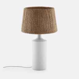 Yoru Ceramic and Hemp Table Lamp - thumbnail 1