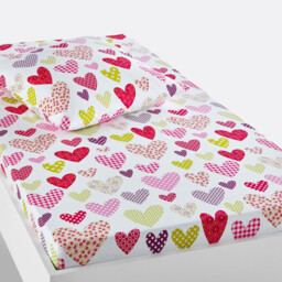 Freedom Heart Cotton Heart Print Fitted Sheet