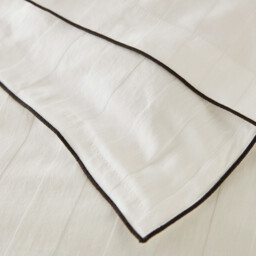 Victor Striped Washed Cotton Satin 300 Thread Count Duvet Cover - thumbnail 4