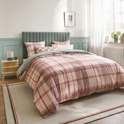 Dollon Checked Washed Cotton Yarn-Dyed Pillowcase - thumbnail 2
