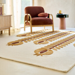 Cortes Floral Print 100% Wool Rug - thumbnail 2