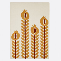 Cortes Floral Print 100% Wool Rug - thumbnail 3