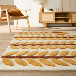 Cortes Floral Print 100% Wool Rug