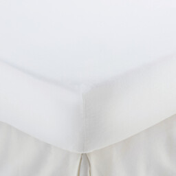 Annaba Plain Washed Cotton Fitted Sheet with 30cm Flap - thumbnail 3