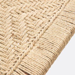Adas Mango Wood & Rope Indian Style Bench - thumbnail 3