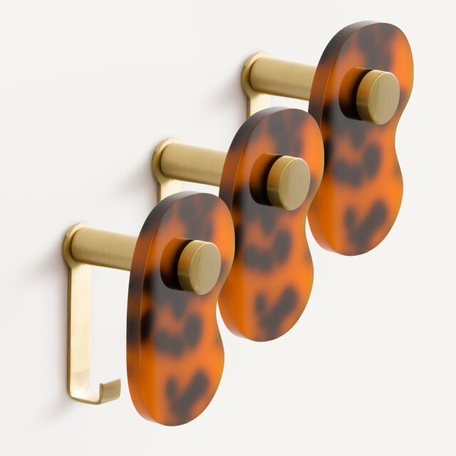 Set of 3 Paula Coat Hooks in Tinted Acetate - image 1