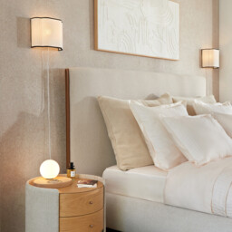Suso Washed Linen Wall Light - thumbnail 2
