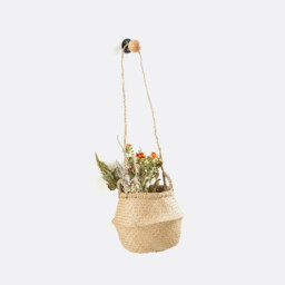 Rixy Woven Straw Hanging Ball Basket - thumbnail 3
