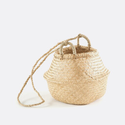 Rixy Woven Straw Hanging Ball Basket