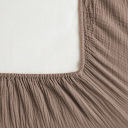 Yafa Organic Cotton Muslin Fitted Sheet - thumbnail 4