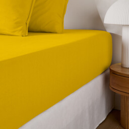 Scenario 30cm Plain Washed Cotton Fitted Sheet - thumbnail 1