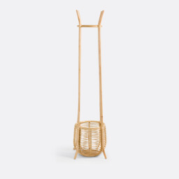 Aya Rattan Basket Coat Rack - thumbnail 3
