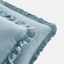 Kumla Plain Cotton Muslin Pillowcase - thumbnail 2