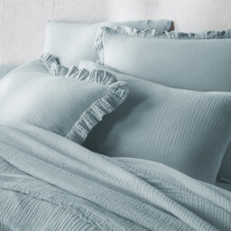 Kumla Plain Cotton Muslin Pillowcase - thumbnail 4