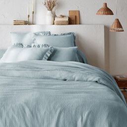 Kumla Plain Cotton Muslin Pillowcase - thumbnail 3
