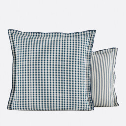 Cottage Blue Cotton Seersucker Pillowcase - thumbnail 2