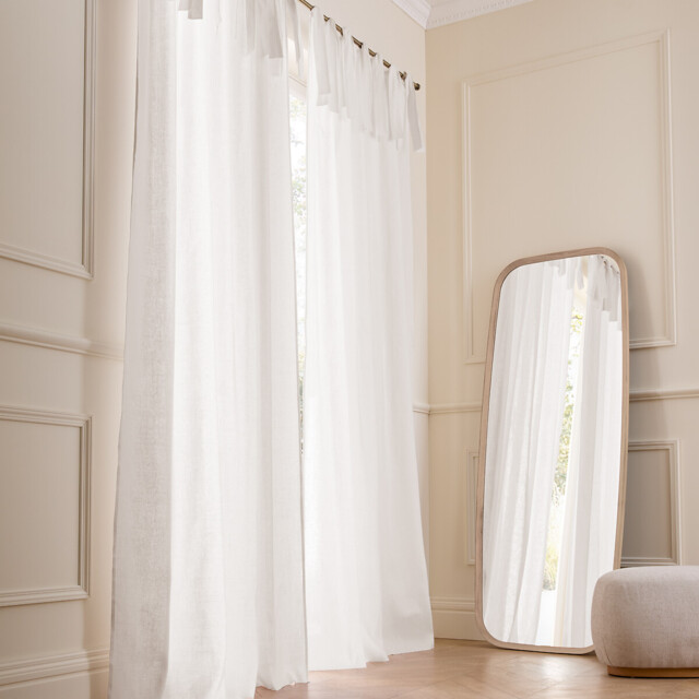 Colin Linen Curtain with Tie Top - image 1