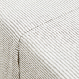 Limona Striped Washed Linen Flat Sheet - thumbnail 2