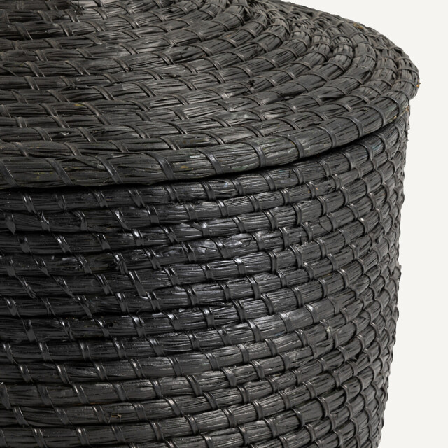 Honoka Woven Straw Basket with Lid - image 1