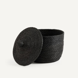 Honoka Woven Straw Basket with Lid - thumbnail 3