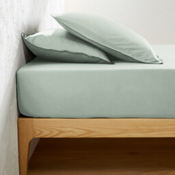 Victor Plain Washed Cotton Satin 300 Thread Count Fitted Sheet