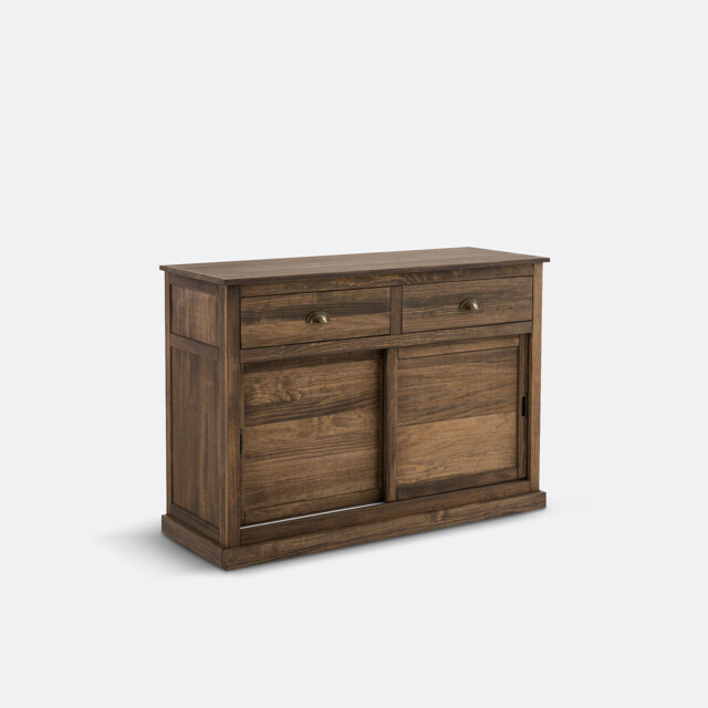 Lunja Sideboard with 2 Doors and 2 Drawers in Solid Pine and MDF - image 1