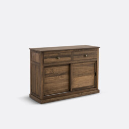 Lunja Sideboard with 2 Doors and 2 Drawers in Solid Pine and MDF