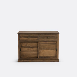 Lunja Sideboard with 2 Doors and 2 Drawers in Solid Pine and MDF - thumbnail 2