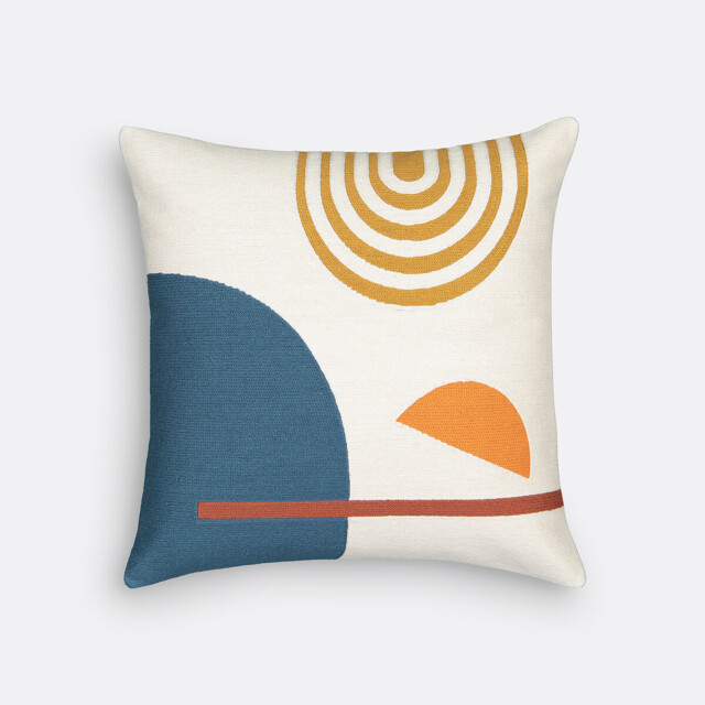 Wavy Embroidered Cushion Cover - image 1