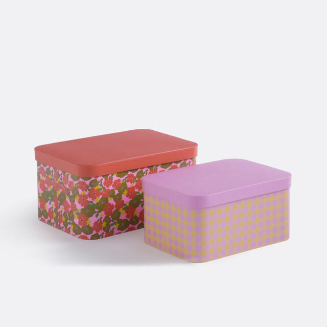 Set of 2 Lena Nesting Boxes with Lids - image 1