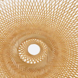 Ezia Bamboo Lightweight 70cm Diameter Ceiling Light Shade - thumbnail 4