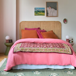 Kumla Plain Cotton Muslin Duvet Cover - thumbnail 2